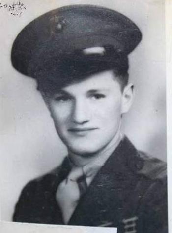 Roy Peasley as a young man in the Marines.