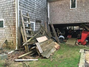 behind the barn