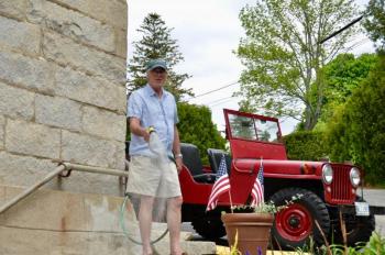 Peter Ralston, outside the Ralston Gallery on Central Street.