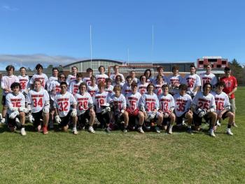 The Camden Hills boys lacrosse team. (Photo by Victoria Marshall.)