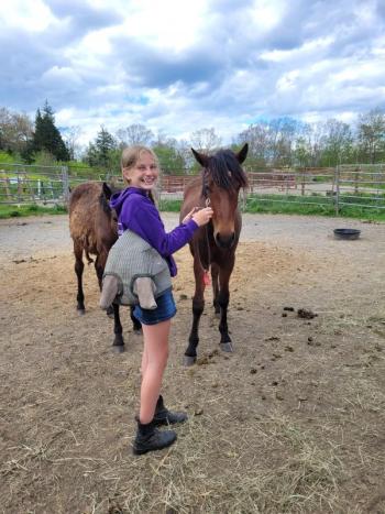 Ava Deane, May 7, when the yearlings just arrived in Hope. (Photo courtesy Robyn Esancy)