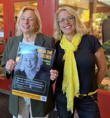 Governor Janet Mills (left) and Finding Our Voices founder Patrisha McLean. (Photo courtesy Patrisha McLean)