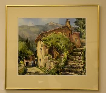 “A Provencal Village View” - watercolor by Tony van Hasselt AWS Tony van Hasselt AWS