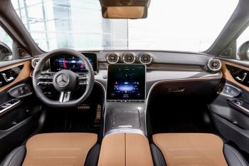 Top-of-the-line S-Class esthetics and features have made their way down to the small C-Class. The front seats are especially nice—the cushions can be extended for better thigh support—but their controls (on the door) are now touch-sensitive and therefore a bit imprecise.