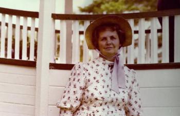 Louise Folsom at the Union Bicentennial July 1974. (Photo courtesy Sestercentennial planning committee)