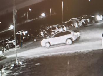 A video still of the vehicle in question driving around the Belfast YMCA Dec. 2. Photo courtesy of Belfast Police.