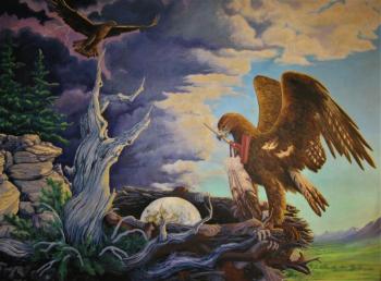 “Hold On" is 3' high by 4' wide, oil on masonite. It does have a song that goes with it. (Photo courtesy The Gibbs Library)