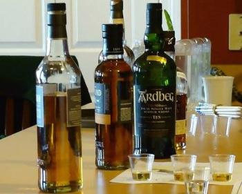 Whisky lineup. Photo courtesy Maine Celtic Celebration