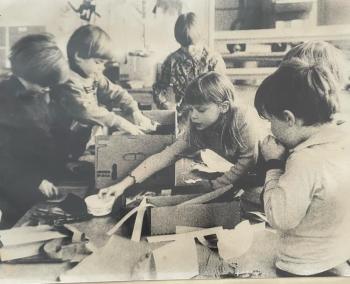The Kindergarten class of 1981 hard at play. (Photo provided by Diane O’Brien) Play