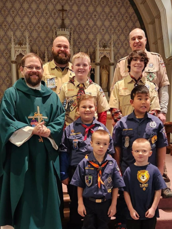 Augusta: Row1- Mack and Landon Demers, Row2- Rev Nathan March, Kevin Bryant and Tom Carey, Row3- Kevin Bibeau and Anthony Fortin, Row4- Josh Demers and Michael Fortin. (Photo courtesy Chuck Mahaleris)