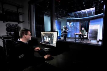 Harold Alfond Hall's new iEX Center is devoted to teaching and creating immersive interactive experiences that solve real-world business problems through virtual reality, augmented reality and other immersive technologies. Information about Husson's Extended Reality program can be found at https://www.husson.edu/college-of-business/school-of-technology-and-innovation/extended-reality/ (Photo courtesy Husson University)