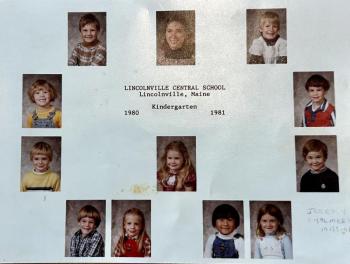 Lincolnville Central School’s first Kindergarten. Though it was private, we still got out pictures taken by the school photographer. (Photo provided by Benjamin Hazen) Kindergarten