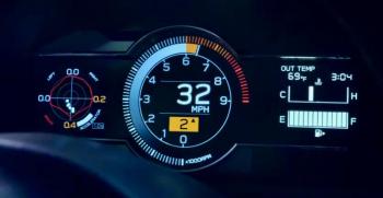 The computer display changes according to the driving mode selected—Normal, Sport, Snow or (shown here) Track. The GR86 is one those rare cars that suits both everyday road use and weekend track-flogging.