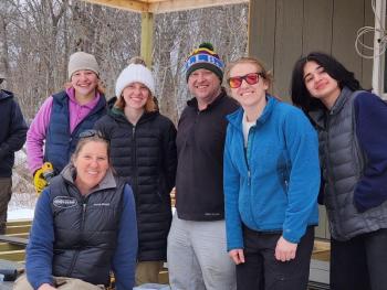 Group picture: Seated: Julie Zollmann, Crew Associate Advisor
Standing from left to right: Sally Vannini, Heidi Vannini, Mark Vannini, Lucy Vannini and Nika Guluzade. (Photo courtesy Shelley Connolly)