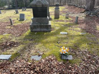 The final resting place of Elenora French, the maiden of Maiden’s Cliff at French Cemetery, Lincolnville Beach. (Photo by Ed O’Brien) Elnore