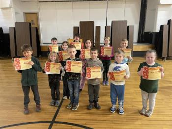 Acceptance Award Recipients: Front: Alden Wakem, David Grierson, Darius Foster, Logan McRae, Azrael Dare, Aria Minoty. Back: Cole Beal, Alyvia Baughman, Issac Hendron, Aubree Joynt, Emma Emery, Bryce Slape. (Photo courtesy Thomaston Grammar School)