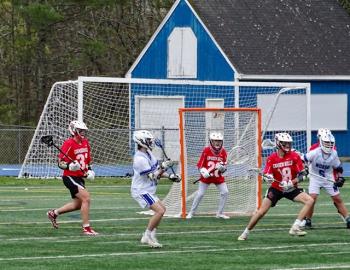 Camden Hills in its contest against Morse. Photo by Ann Pixley.