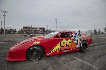 Josh St. Clair's Lighting McQueen inspired Street Stock. Steve Girard/SGirardPhotography