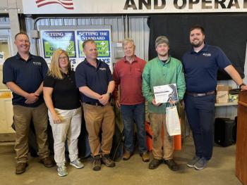 From Left To Right: Steve Ladd, Besty Bradley (Mom), Keith Bradley (Dad), Ed Bradley (Grandfather), Thomas Bradley, and Thomas Kennedy II. (Photo courtesy Steel-Pro Incorporated)