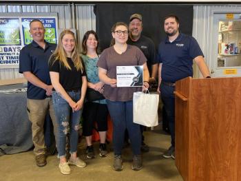 From Left To Right: Steve Ladd, Kamrynne Jones, Toni Jones, Samantha Jones, Jim Jones, and Thomas Kennedy II. (Photo courtesy Steel-Pro Incorporated)