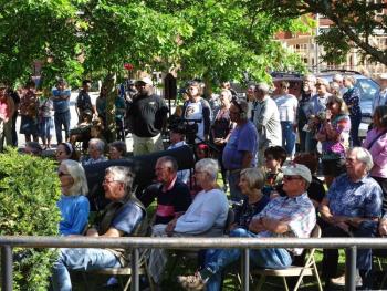 Some of the gathered crowd. (photo by Erica Thoms)