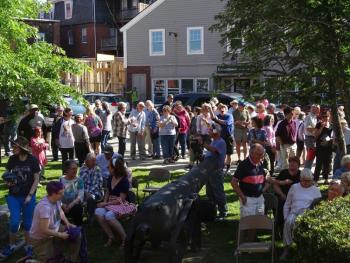 Some of the gathered crowd. (photo by Erica Thoms)