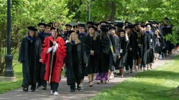 Delaware Law School graduates process into commencement. (Photo courtesy Widener University Delaware Law Schoo)l