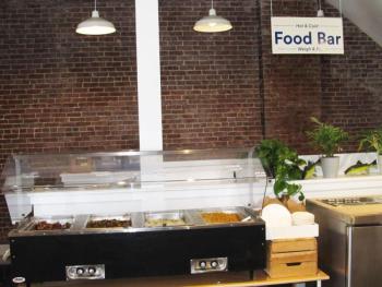The food bar has been expanded with daily culinary themes. Photo by Kay Stephens