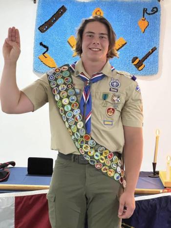 Eagle Scout Matthew Robert Clayton of Troop 200 in Camden. (Photo courtesy Chuck Mahaleris)