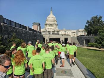 Scouts from Maine visited the U.S. Capitol and received a tour before taking part in the National Jamboree. (Photo courtesy Chuck Mahaleris)