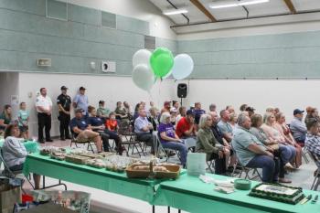 At the Thomaston municipal building, a gathering to celebrate. (Photo courtesy Beck Butler Photography)