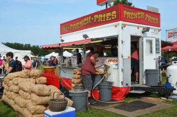 Making French fries from Maine potatoes.