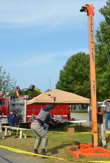 Tests of strength, sponsored by the Unity Fire Dept.