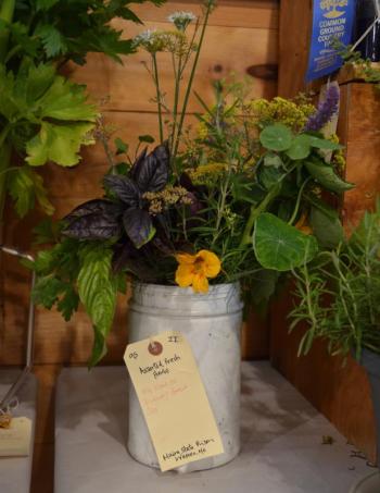 The Maine State Prison was an award winner with its Assorted Fresh Herbs — “My kind of bouquet,” the judge wrote.