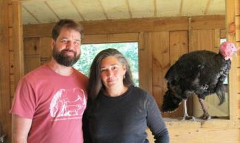 Andy Theriault and Amanda Glenn of Darrowby Farm Sanctuary. Photo by Kay Stephens