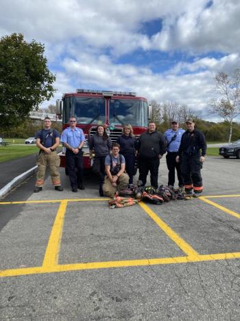 Thomaston Fire & EMS crews. (Photo courtesy Thomaston Grammar School)
