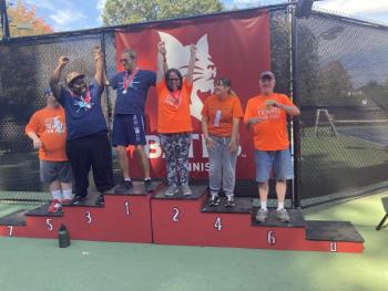 Orange Ball Singles. (Photo courtesy Midcoast Recreation Center)