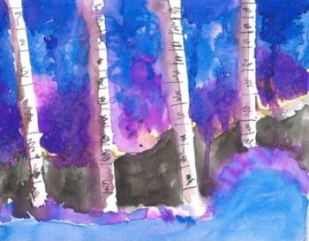 Artwork done by Sophia, Passamaquoddy
Grade 3, Indian Township School
“This is the first time I have been selected for the art show. I’m happy to be in the student art show. I put a lot of water to create a stormy sky.”
Photo courtesy Abbe Museum virtual gallery