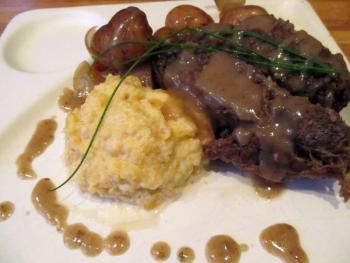 A New England pot roast with mashed rutabaga. Photo by Kay Stephens