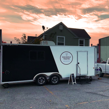 The Mainely Teeth Mobile Dental Clinic on location. (Photo courtesy Knox County Homeless Coalition)