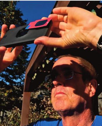 Doug Duncan using the Solar Snap smartphone filter.