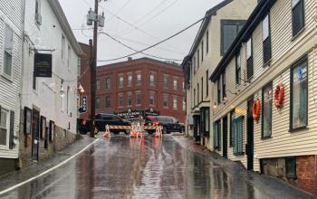The Camden Public Landing was closed off to vehicular traffic Jan. 13.
