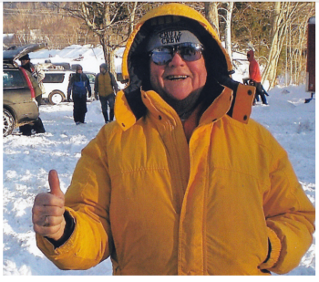 Bob Annis, the youngest person (age 2.5) to ever ride a toboggan down the chute when it was first built in 1936, will make One More Ride at age 90 on Saturday at 1 p.m., and with great celebration. (Photo courtesy U.S. National Toboggan Championships program) t