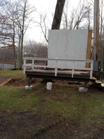 The volunteers built a new scoreboard.... t