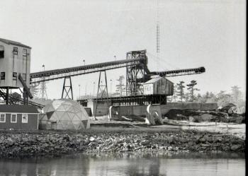In the early 1980s Mason Station’s former coal conveyor system was still standing. it was used in the 1940s and 50s to carry coal the plant burned to fire its boilers. PHIL DI VECE photo