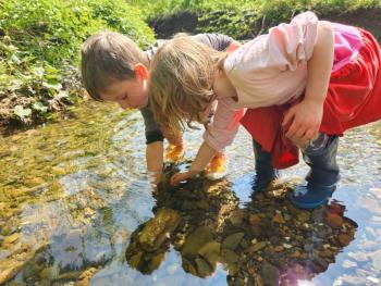 Nature-based learning at Children's House Montessori School. (Photo courtesy Children's House Montessori School)