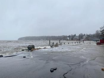 Rockport Harbor, 45 minutes prior to high tide, March 10, 2024.