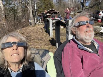 Vicki and Ed Doudera, of Camden, traveled to the Forks. (Photo courtesy Vicki Doudera)