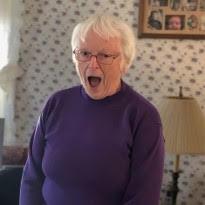 Janice Linscott was surprised with the news that she had been chosen. This photo shows her reaction as she was told. (Photo courtesy Union Sestercentennial Committee)