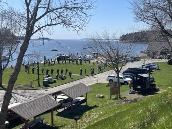 Rockport Harbor is a Midcoast gathering spot for the April 27, 2024 annual World Tai Chi and Qigong Day, an event taking place in 80 nations around the globe – all at 10 a.m. in each time zone. (Photo courtesy Sean Tomilson)